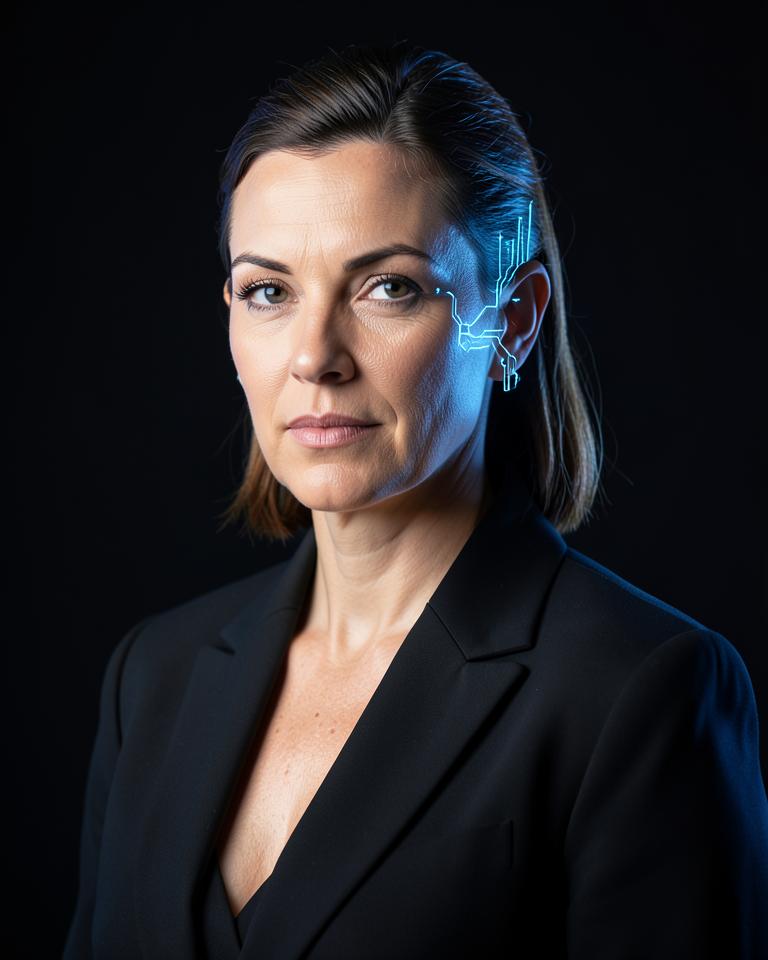 Generated portrait of NOVA, ABP's fictional Search Intelligence Director agent